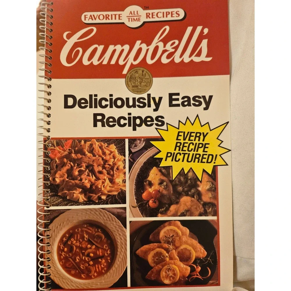Campbells Deliciously Easy Recipes Cookbook Spiral 50+ Recipes ISBN 1561735442